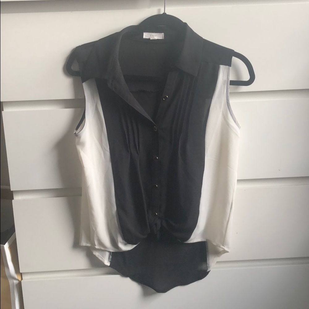 Black and white tank top